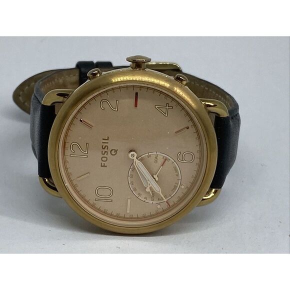 Fosssil FTW1128 Women Brown Leather RoseGold Analog Dial Hybrid Smartwatch XX711 - Picture 7 of 12